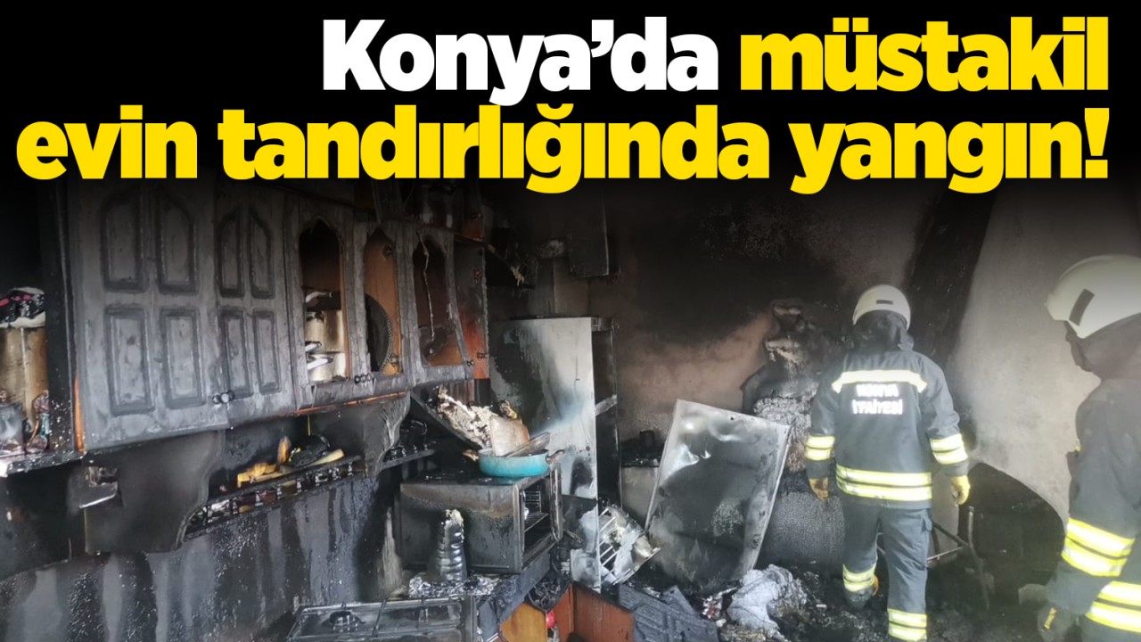 Konya'da müstakil evin tandırlığında yangın!