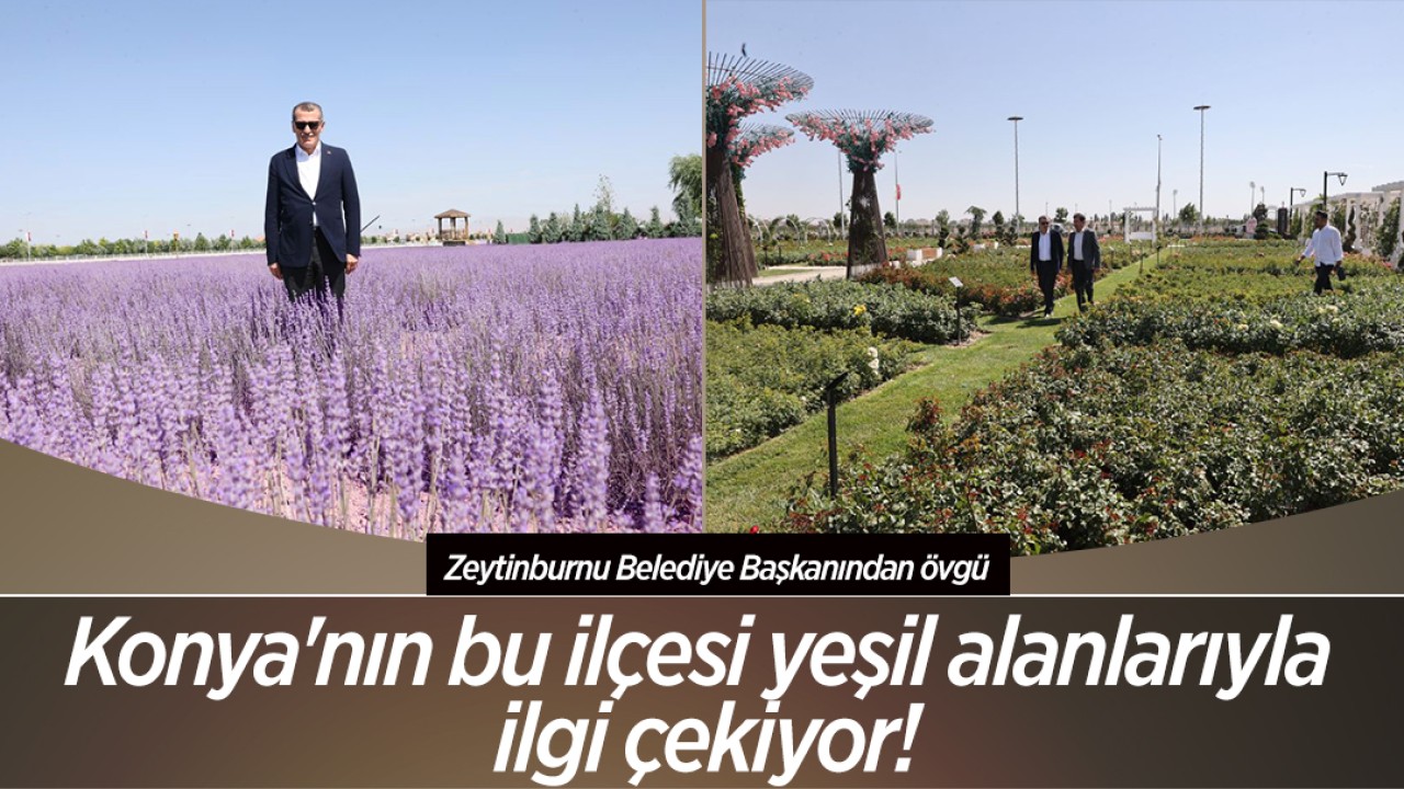Konya’nın bu ilçesi yeşil alanlarıyla ilgi çekiyor! Zeytinburnu Belediye Başkanından övgü