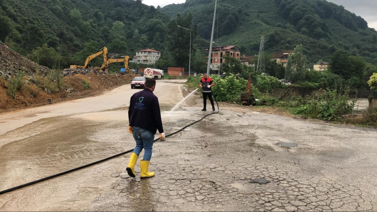 Ordu’da yağışın etkili olduğu iki ilçede hasar tespiti yapılıyor