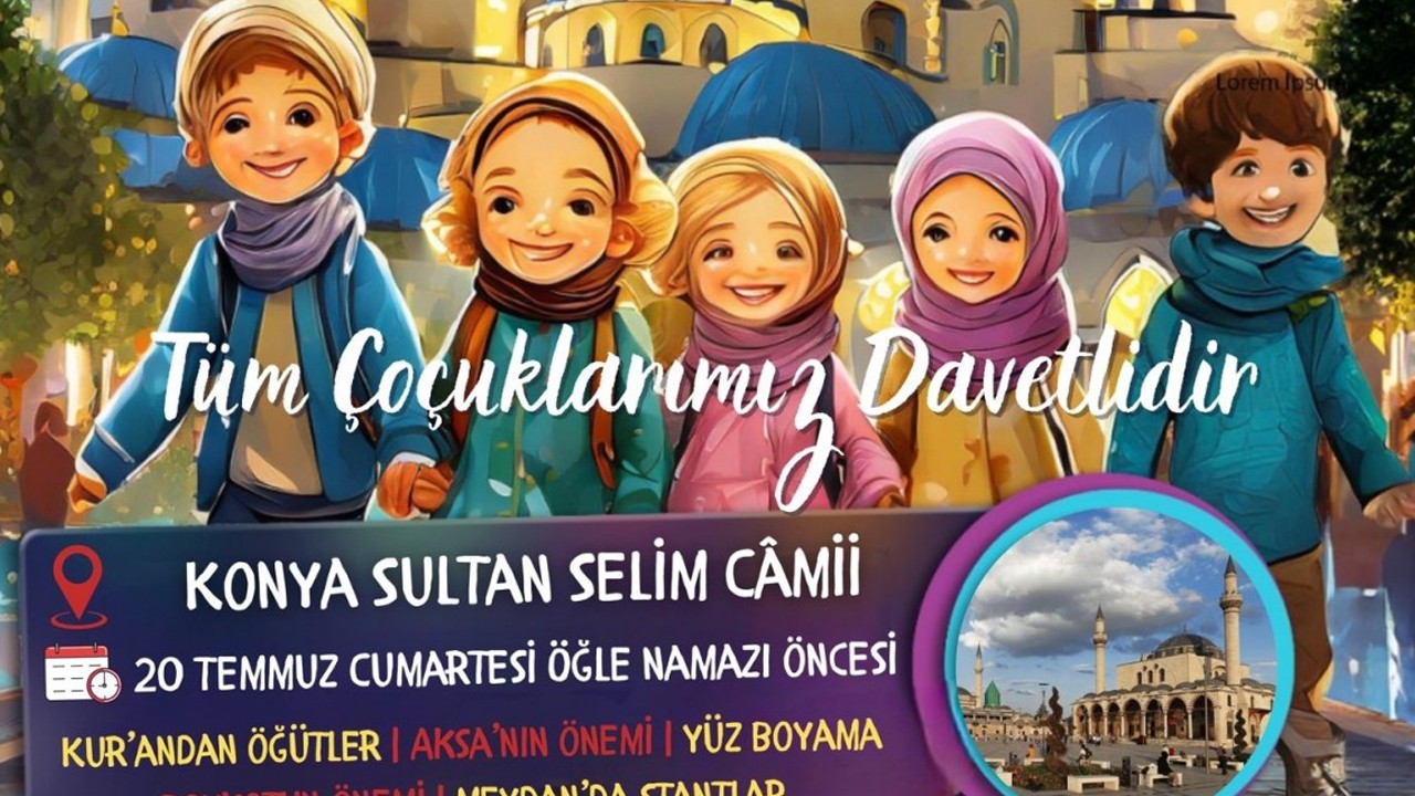 Konya’da Aksa Çocuk Şenliği etkinliği