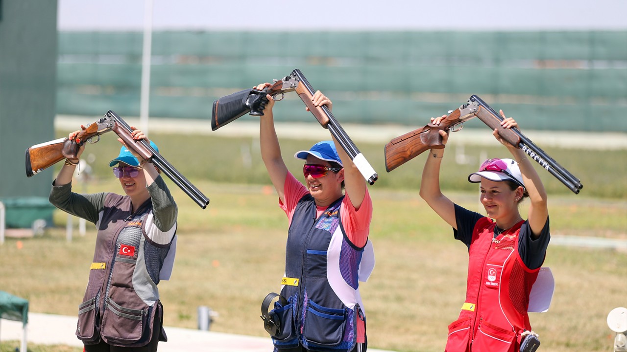 Konya'da skeet kategorisinde düzenlenen organizasyonda 81 sporcu mücadele etti 