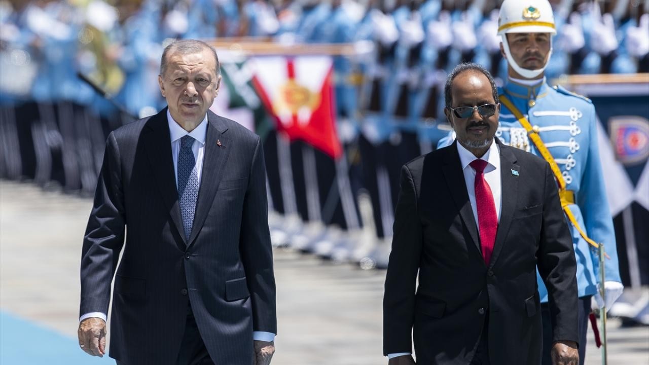 Erdoğan, Somali Cumhurbaşkanı Hasan Şeyh Mahmud ile görüştü