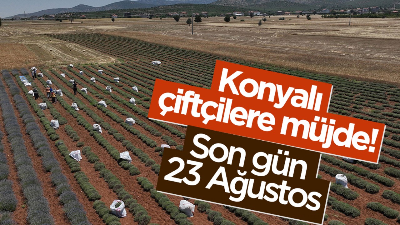 Konyalı çiftçilere müjde! Son gün 23 Ağustos