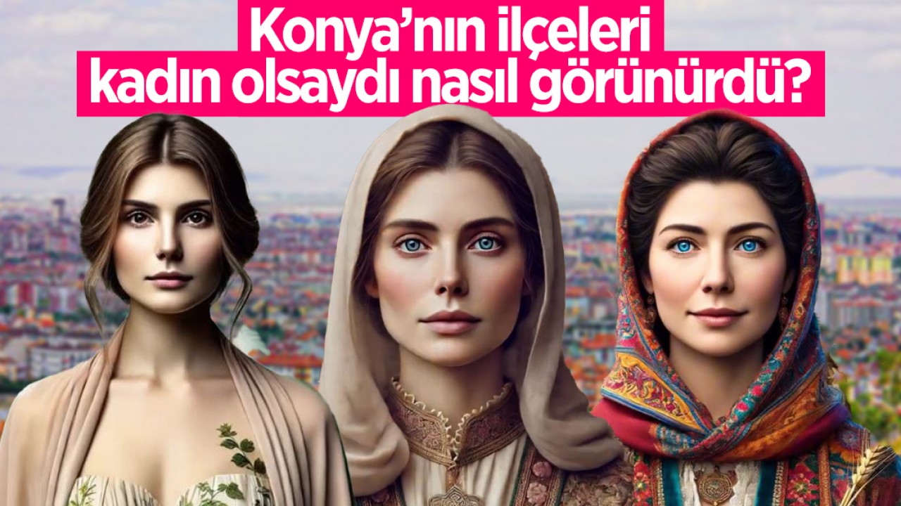 Konya'nın ilçeleri kadın olsaydı nasıl görünürdü?