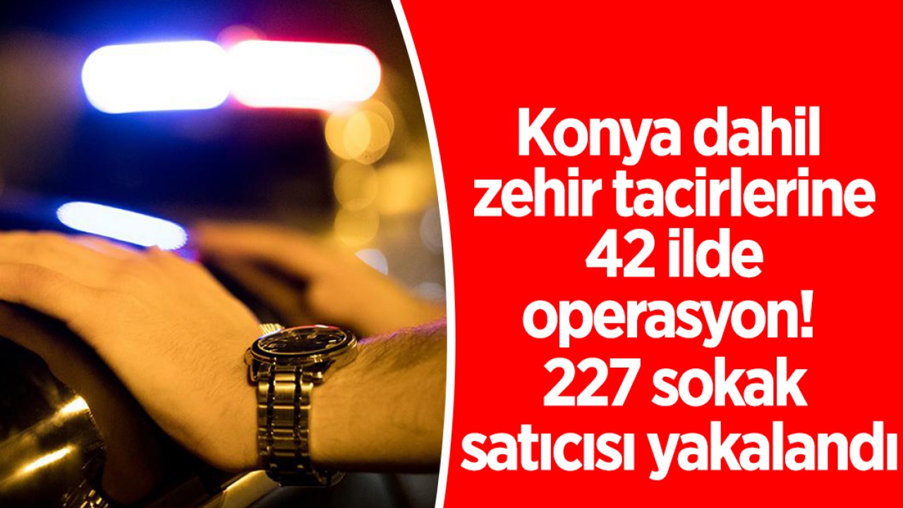 Konya dahil zehir tacirlerine 42 ilde operasyon: 227 sokak satıcısı yakalandı