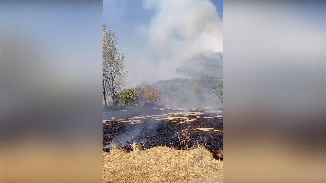 Örtü yangını 4 saatte söndürüldü