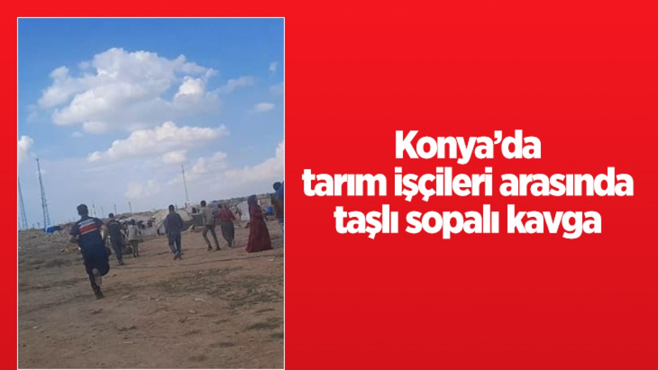 Konya'da tarım işçileri arasında taşlı sopalı kavga