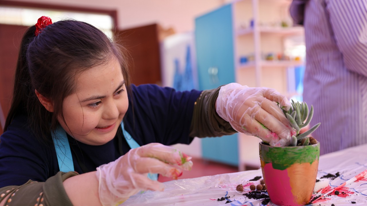 Özel çocuklar Selçuklu Sanat Tasarım Atölyesi’nde etkinlik gerçekleştirdi