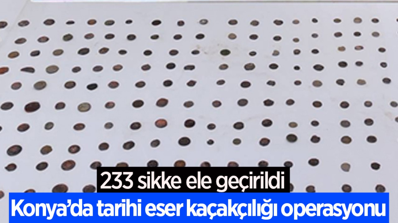 Konya’da tarihi eser kaçakçılığı operasyonu:233 sikke ele geçirildi 