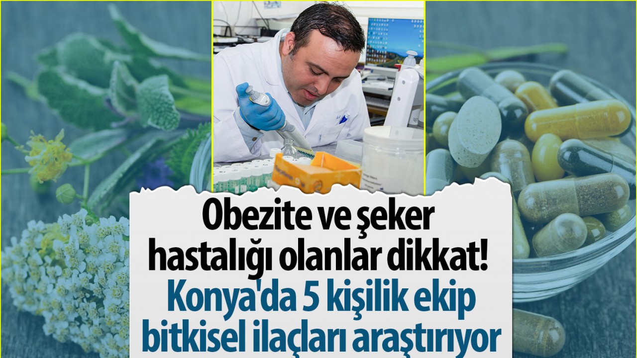 Obezite ve şeker hastalığı olanlar dikkat! Konya’da 5 kişilik ekip bitkisel ilaçları araştırıyor