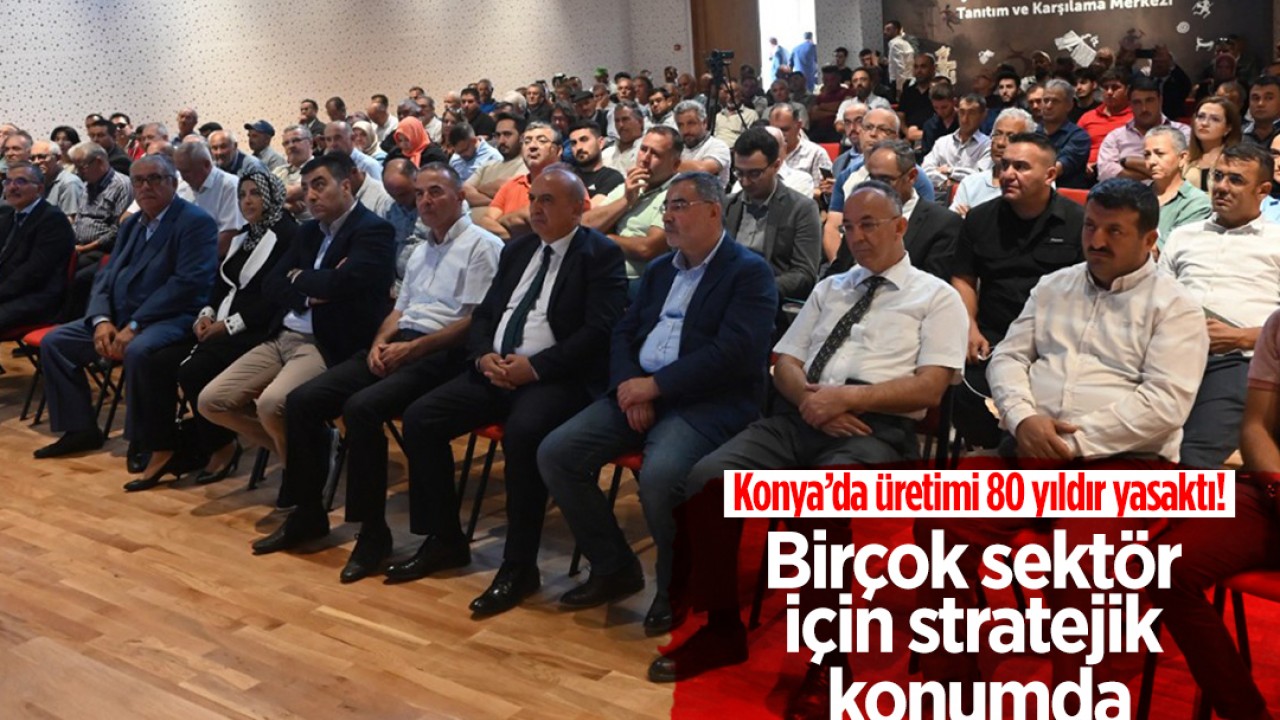 Konya’da üretimi 80 yıldır yasaktı! Birçok sektör için stratejik konumda