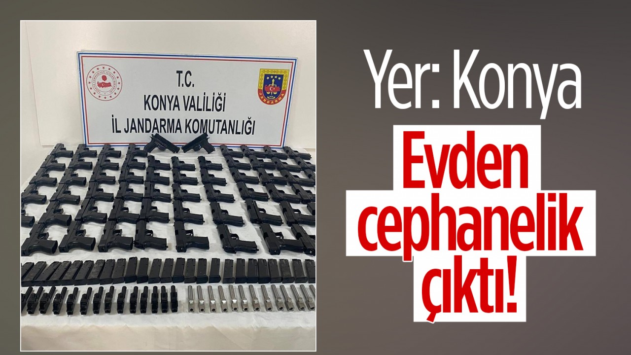 Yer Konya! Evden cephanelik çıktı