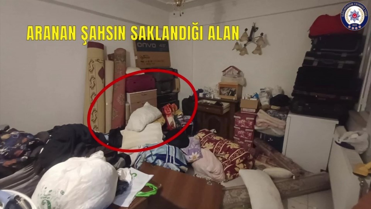 Firari hükümlü, saklandığı sandıkta yakalandı