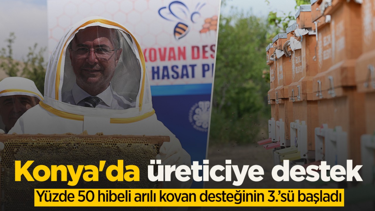 Konya’da üreticiye destek: Yüzde 50 hibeli arılı kovan desteğinin 3.’sü başladı