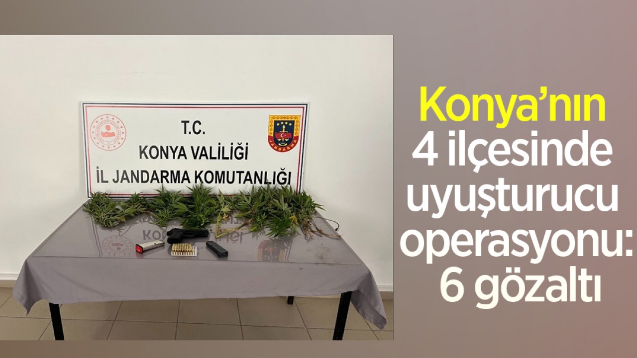 Konya’nın 4 ilçesinde uyuşturucu operasyonu: 6 gözaltı