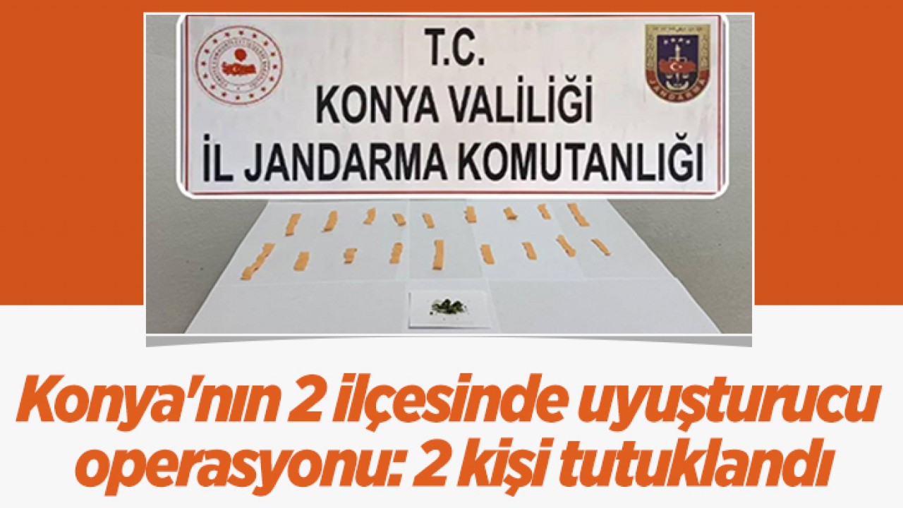 Konya’nın 2 ilçesinde uyuşturucu operasyonu: 2 kişi tutuklandı