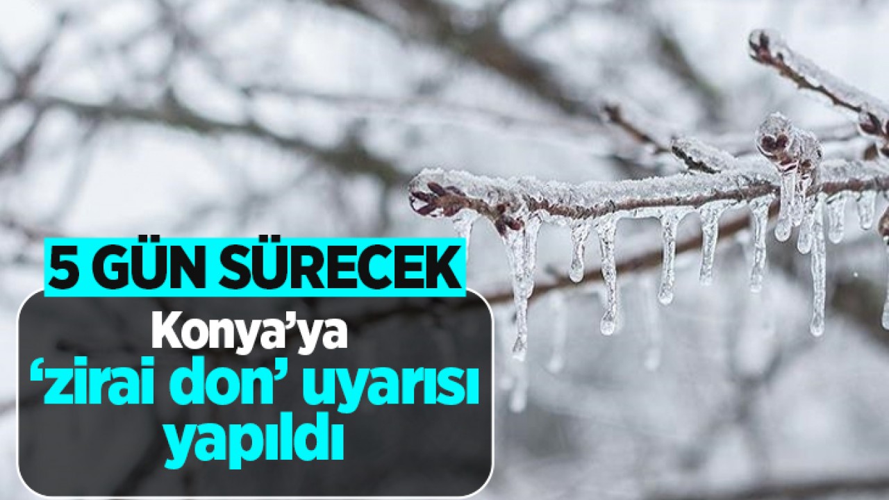 Konya’ya ’zirai don’ uyarısı geldi! 5 gün sürecek