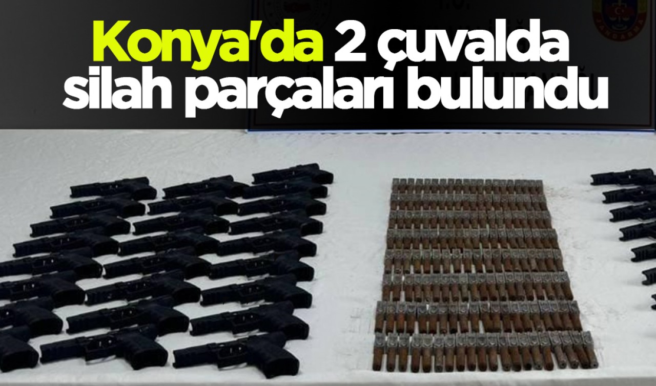 Konya'da 2 çuvalda silah parçaları bulundu