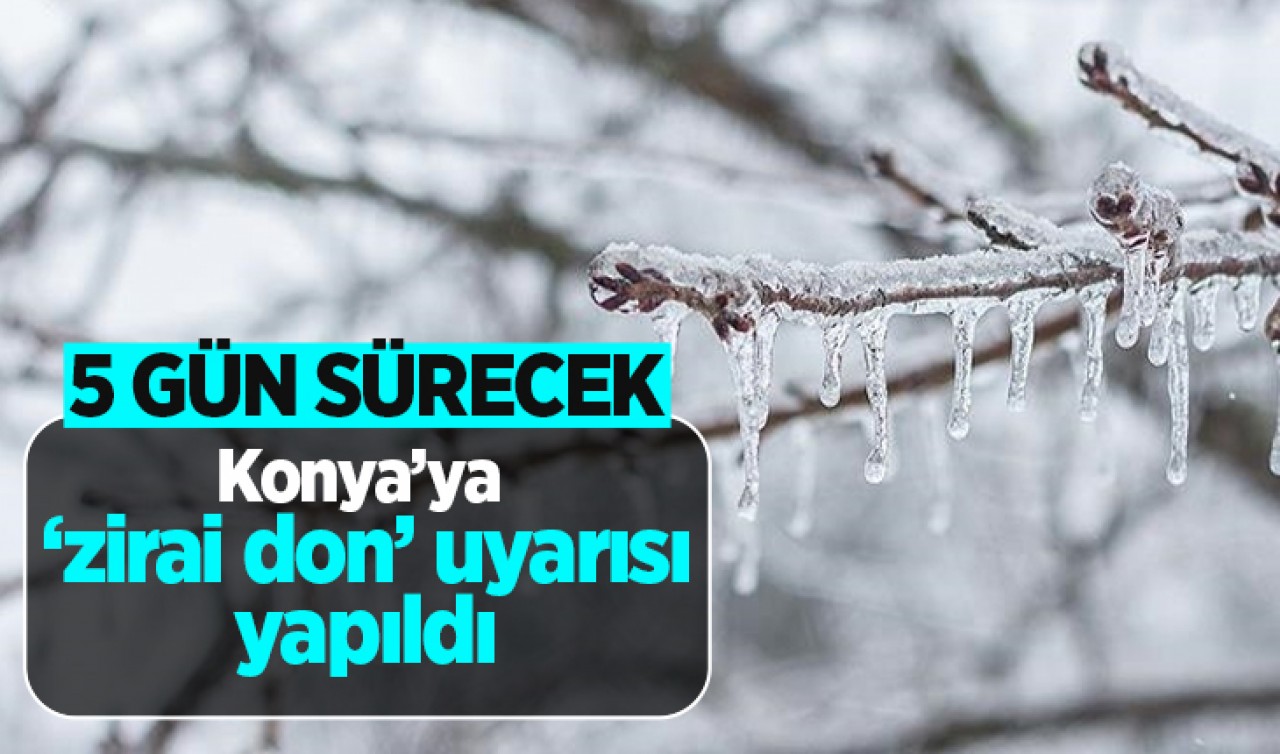 Konya'ya 'zirai don' uyarısı geldi! 5 gün sürecek