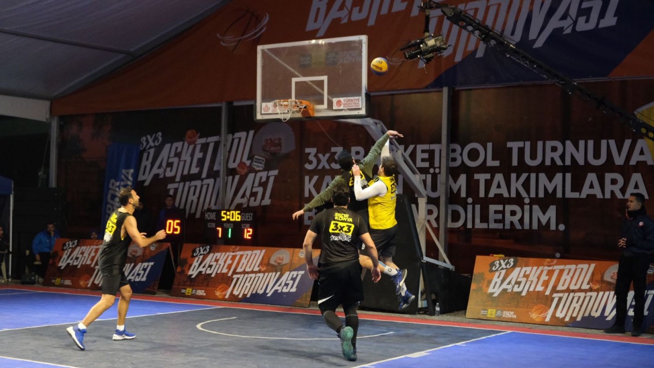 Konya’da 3x3 Basketbol Turnuvası heyecanı yaşandı