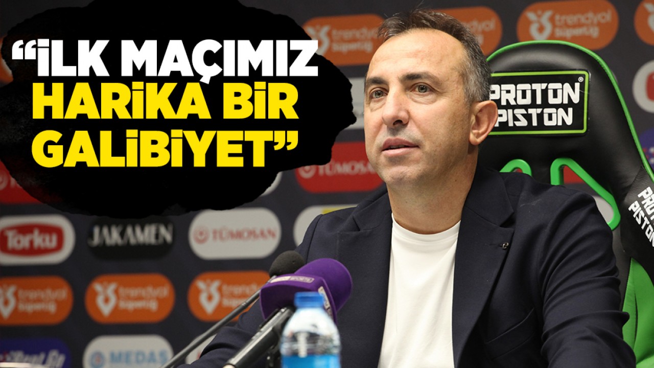 Konyaspor Teknik Direktörü Recep Uçar: “İlk maçımız, harika bir galibiyet“