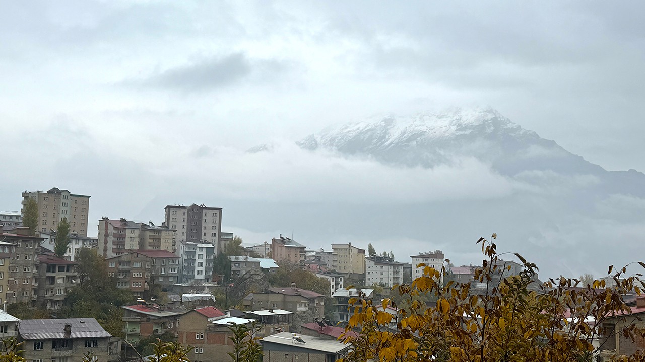 Van ile Hakkari’nin yüksek kesimlerinde kar ve sis etkili oldu