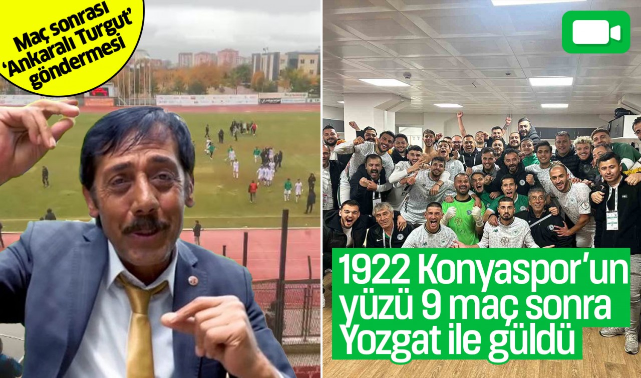 1922 Konyaspor, Yozgat'ı 2-1 mağlup etti: Mücadele sonrası 'Ankaralı Turgut' göndermesi