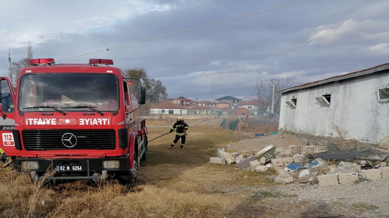 Kulu'da kömürlük ve tandırlıkta yangın