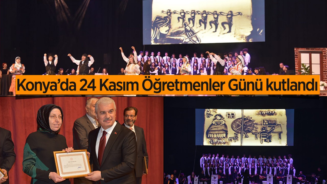 Konya'da 24 Kasım Öğretmenler Günü kutlandı