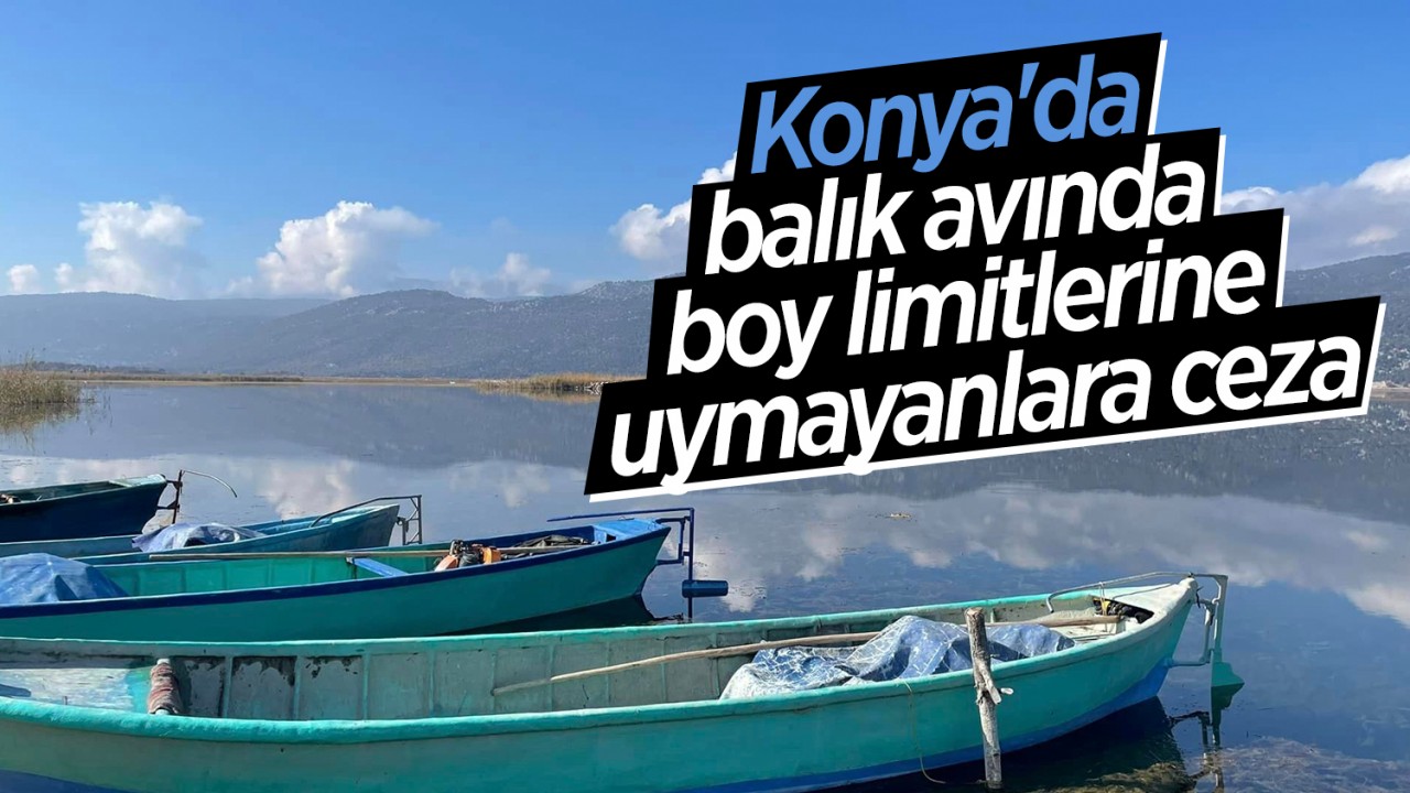 Konya’da balık avında boy limitlerine uymayanlara ceza