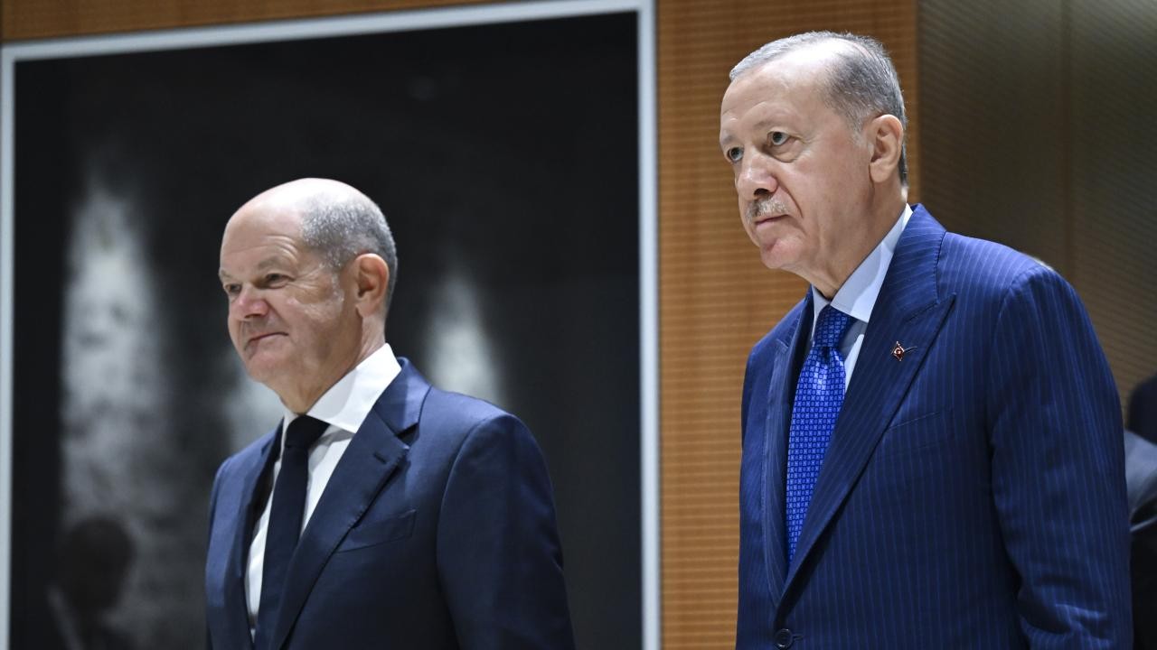 Cumhurbaşkanı Erdoğan, Almanya Başbakanı Scholz ile görüştü