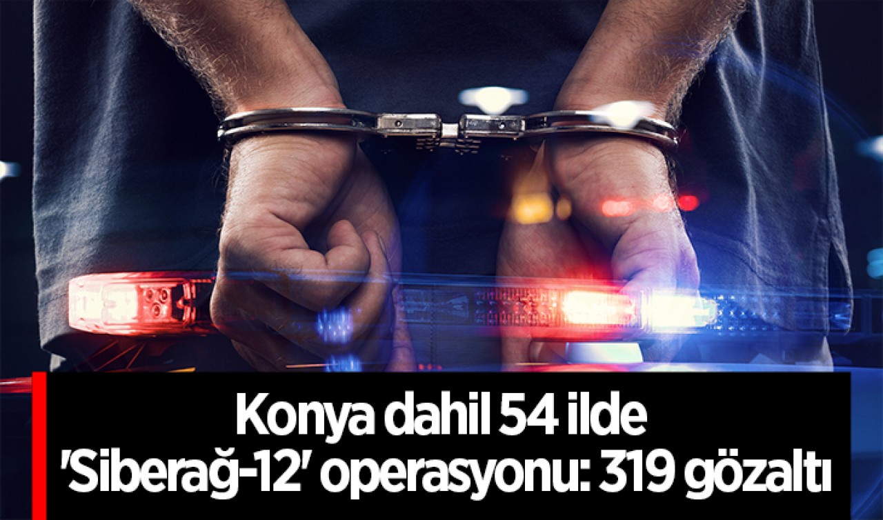 Konya dahil 54 ilde 'Siberağ-12' operasyonu: 319 gözaltı