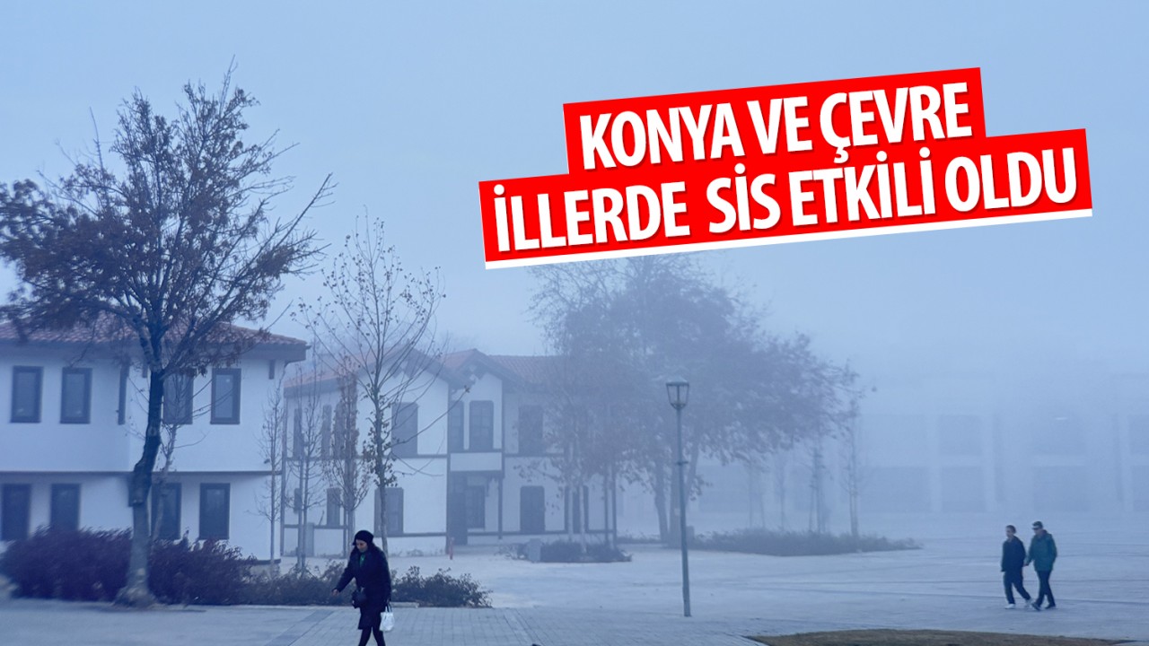 Konya ve çevre illerde sis etkili oldu