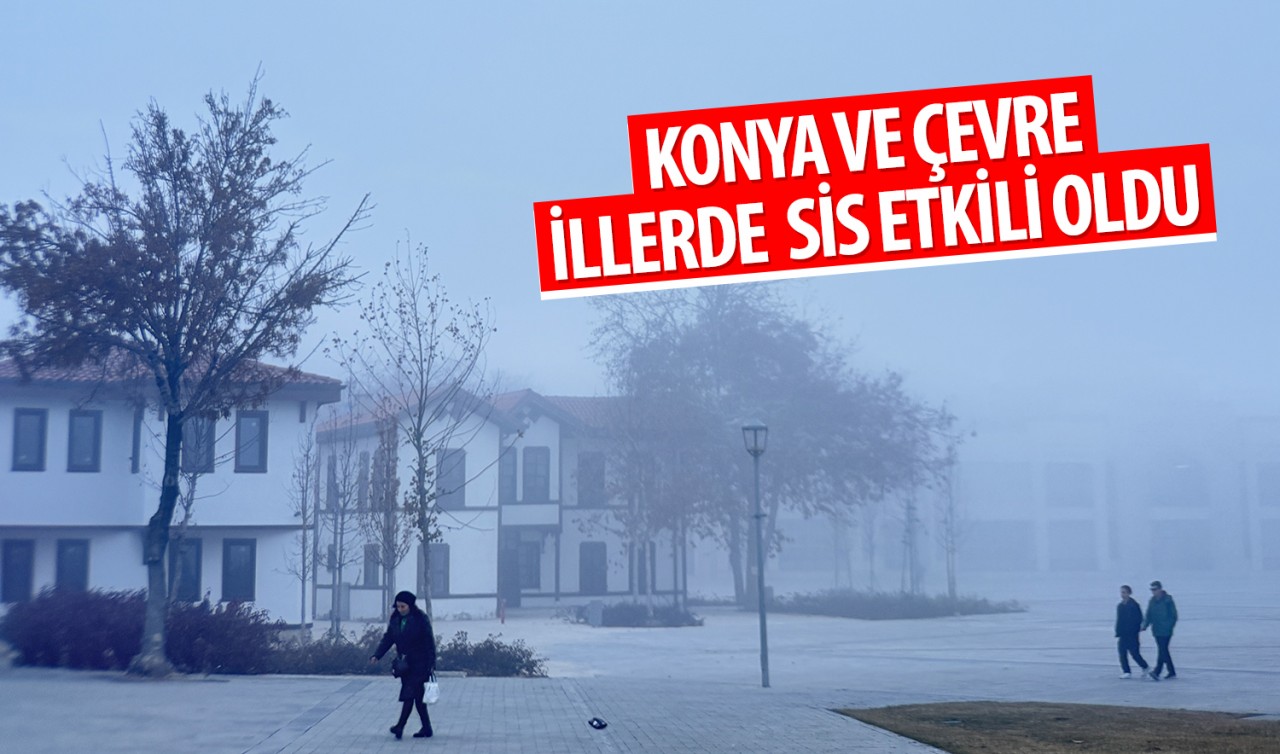 Konya ve çevre illerde sis etkili oldu