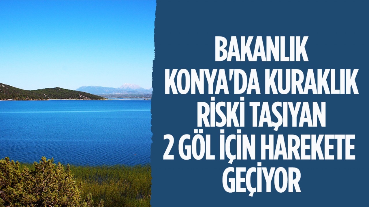 Bakanlık Konya'da kuraklık riski taşıyan 2 göl için harekete geçiyor