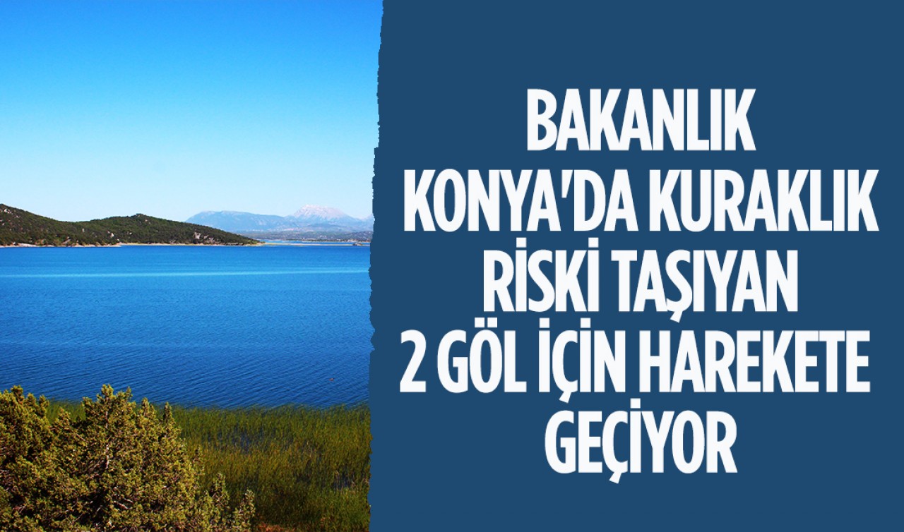 Bakanlık Konya'da kuraklık riski taşıyan 2 göl için harekete geçiyor