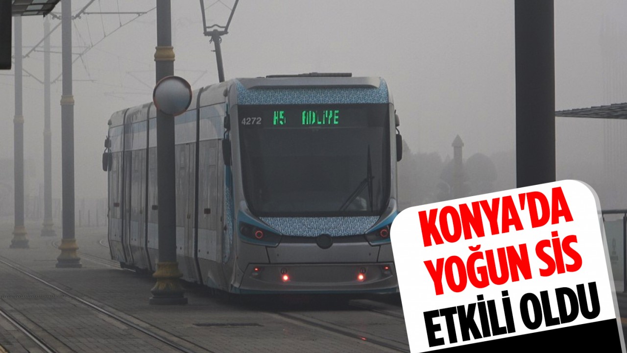 Konya'da yoğun sis etkili oldu