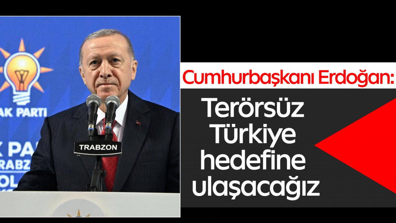 Cumhurbaşkanı Erdoğan: Terörsüz Türkiye hedefine ulaşacağız