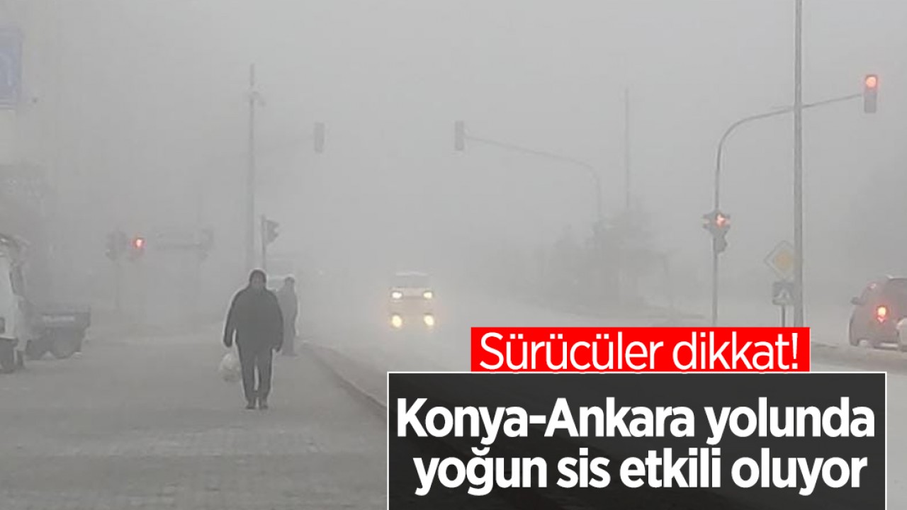 Sürücüler dikkat! Konya-Ankara yolunda yoğun sis etkili oluyor