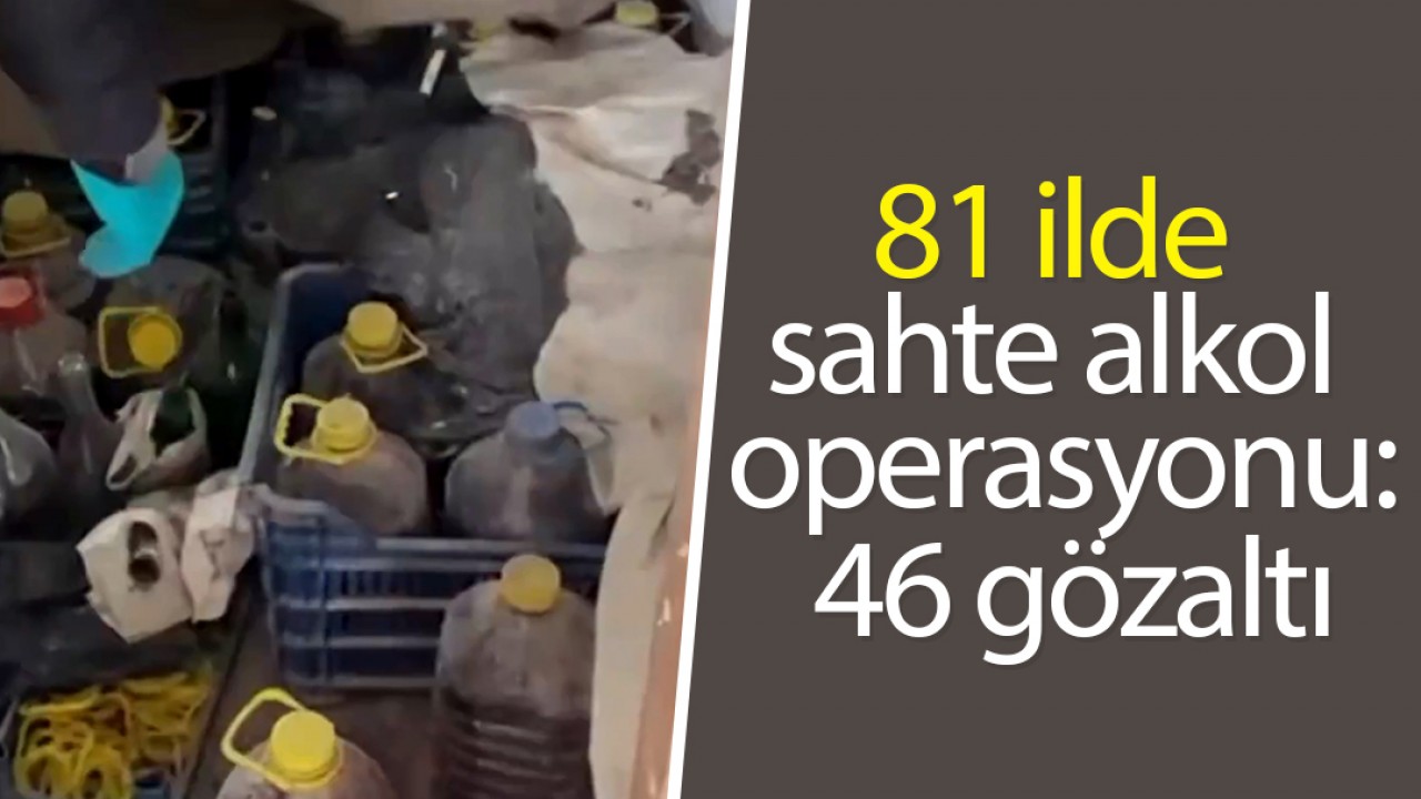 81 ilde sahte alkol operasyonu: 46 gözaltı