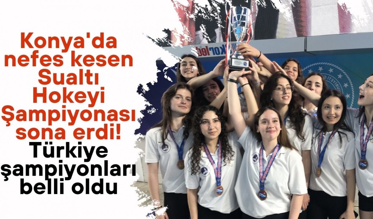 Konya'da nefes kesen Sualtı Hokeyi Şampiyonası sona erdi! Türkiye şampiyonları belli oldu
